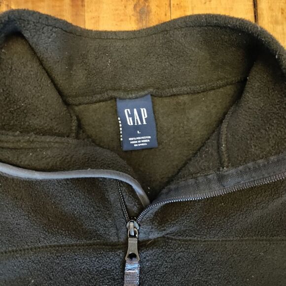 Gap quarter zip fleece size Large Black fleece pullover fall winter - Picture 2 of 4